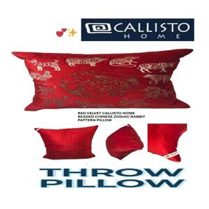 🛑 CALLISTO Home ➕ PILLOW Chinese Zodiac RABBIT Velvet THROW Pattern💸BUY NOW‼️